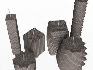 candle collection Modello 3D