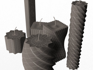 candle collection Modello 3D