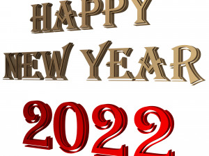 happy new year 2022 01 3D मॉडल