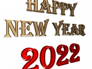 happy new year 2022 01 Model 3D