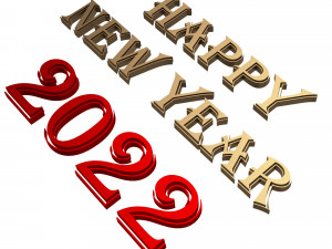 happy new year 2022 01 Model 3D