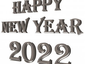 happy new year 2022 01 Model 3D