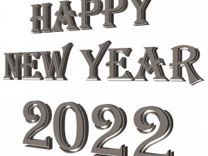 happy new year 2022 01 3D Model