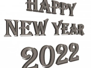 happy new year 2022 01 3D Model