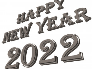happy new year 2022 01 Model 3D
