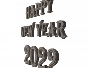 happy new year 2022 01 Model 3D