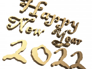 happy new year 2022 02 3D Model