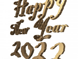 happy new year 2022 02 3D Model