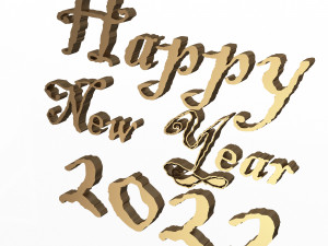 happy new year 2022 02 3D Model