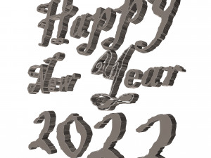 happy new year 2022 02 3D Model