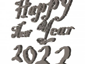 happy new year 2022 02 3D Model