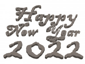 happy new year 2022 02 3D Model