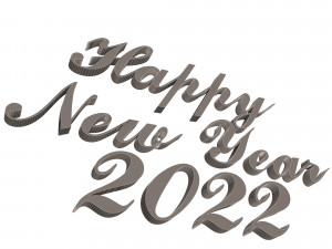 happy new year 2022 03 3D-Modell