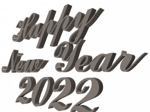 happy new year 2022 03 3D-Modell