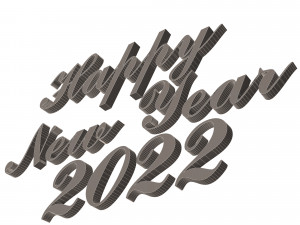 happy new year 2022 03 3D-Modell