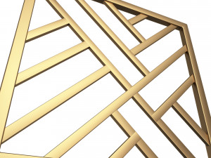 frame forging iron railing 02 3D Model