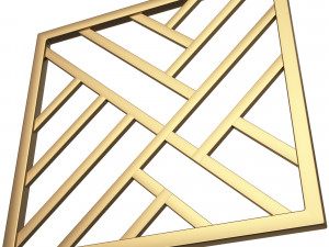 frame forging iron railing 02 3D Model