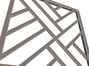 frame forging iron railing 02 3D Model