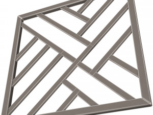 frame forging iron railing 02 3D Model