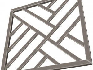 frame forging iron railing 02 3D Model