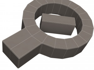 zoom out symbol Model 3D