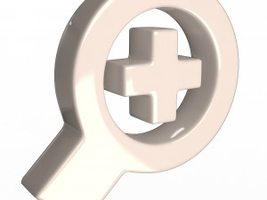 zoom in symbol 3D 모델
