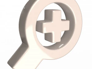 s&iacute;mbolo de zoom Modelo 3D