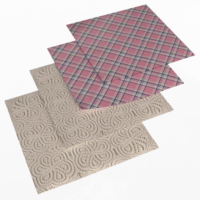 paper napkin 3D मॉडल .c4d .max .obj .3ds .fbx .stl .blend 