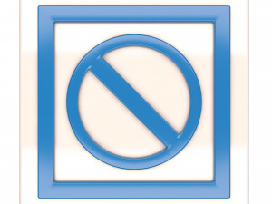 warning symbol minus 3D Model