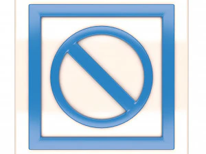 simbolo di avvertenza meno Modello 3D