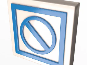 warning symbol minus 3D Model