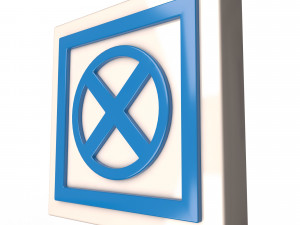warning symbol pilus 3D Model