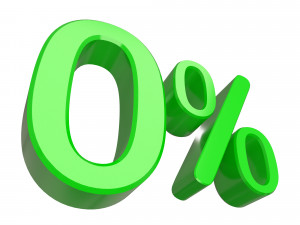 green zero percent sign Model 3D