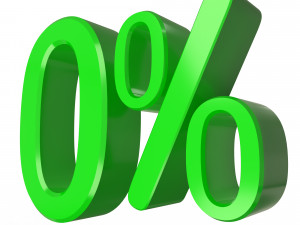 green zero percent sign Model 3D