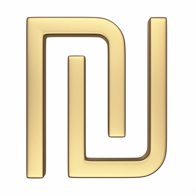 monetary symbol Modelo 3D .c4d .max .obj .3ds .fbx .stl .blend 