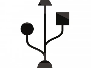 USB sembol&uuml; 3D Model