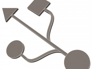 usb symbol 3D मॉडल