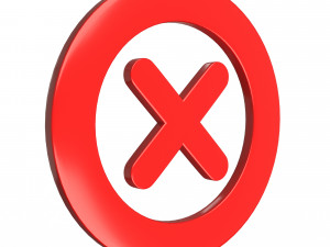 cross mark symbol icon 3D Model