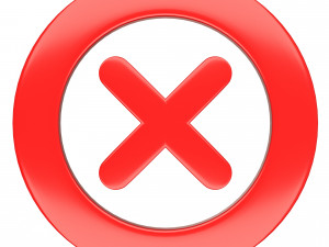 cross mark symbol icon Modelo 3D