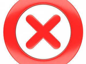 cross mark symbol icon 3D Model