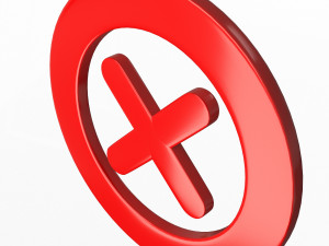 cross mark symbol icon Modelo 3D