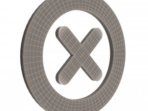 cross mark symbol icon 3D Model