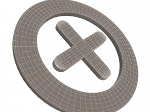 cross mark symbol icon Modelo 3D
