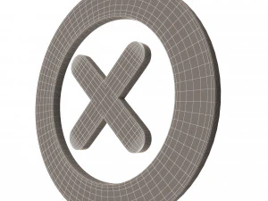 cross mark symbol icon 3D Model