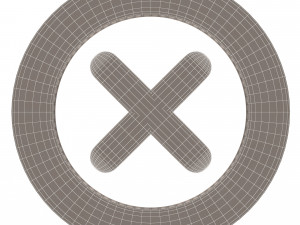 cross mark symbol icon Modelo 3D