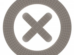cross mark symbol icon 3D Model