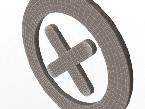cross mark symbol icon Modelo 3D