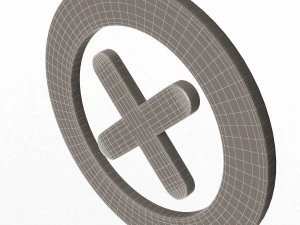 cross mark symbol icon 3D Model