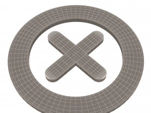 cross mark symbol icon 3D Model