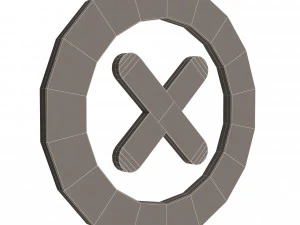 cross mark symbol icon 3D Model